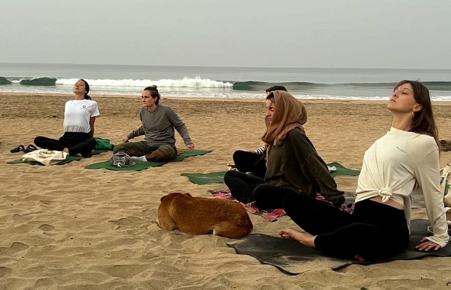 Goa yogashala beach